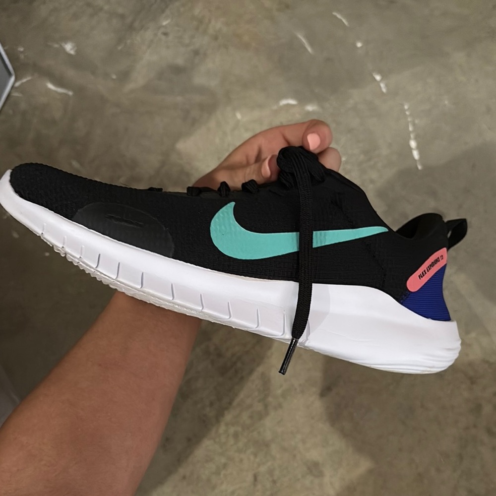 Nike Flex Experience 12 - Black and Mint Green Sneakers
